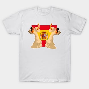 Spain flag and flamenco dancer T-Shirt